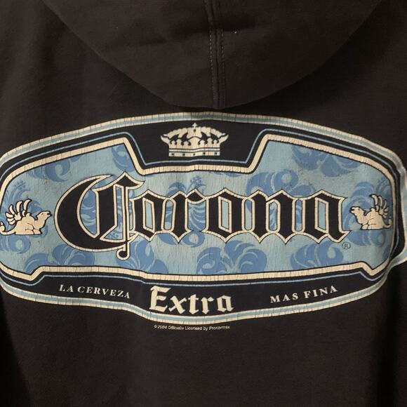 Vintage Y2K Hybrid Tees Corona Extra Hoodie Sweatshirt Mens XL - Picture 6 of 6